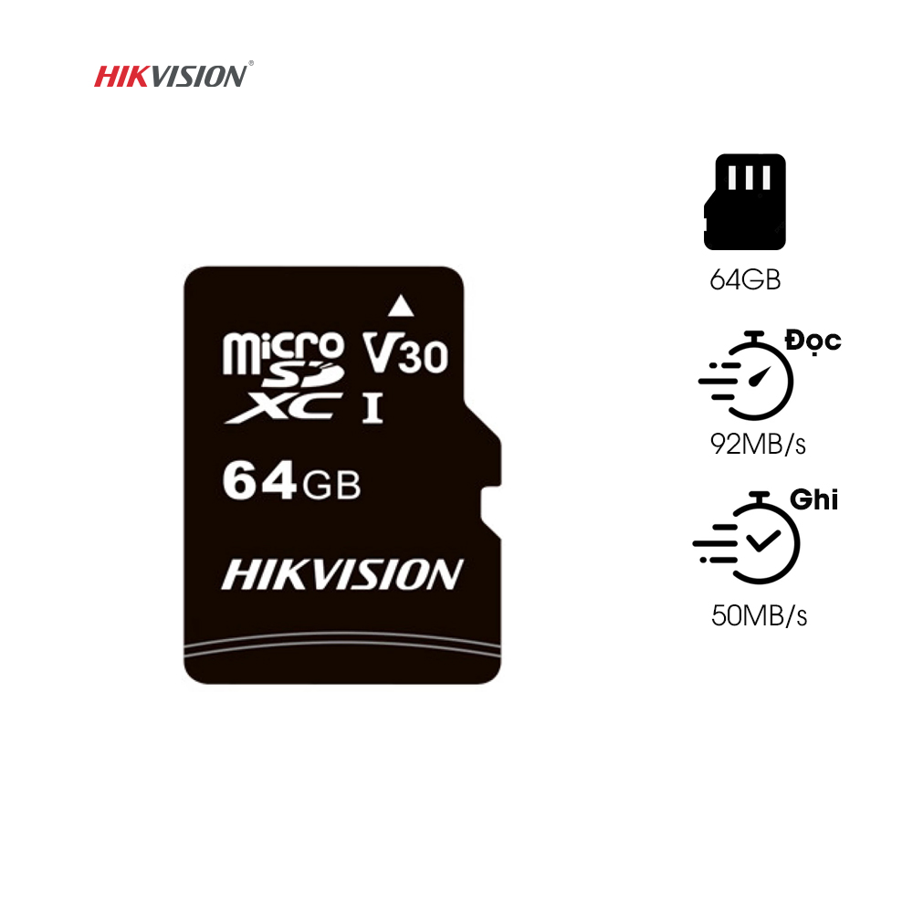thẻ nhớ Hikvision 64G UHS-I V30 – HS-TF-C1/64G